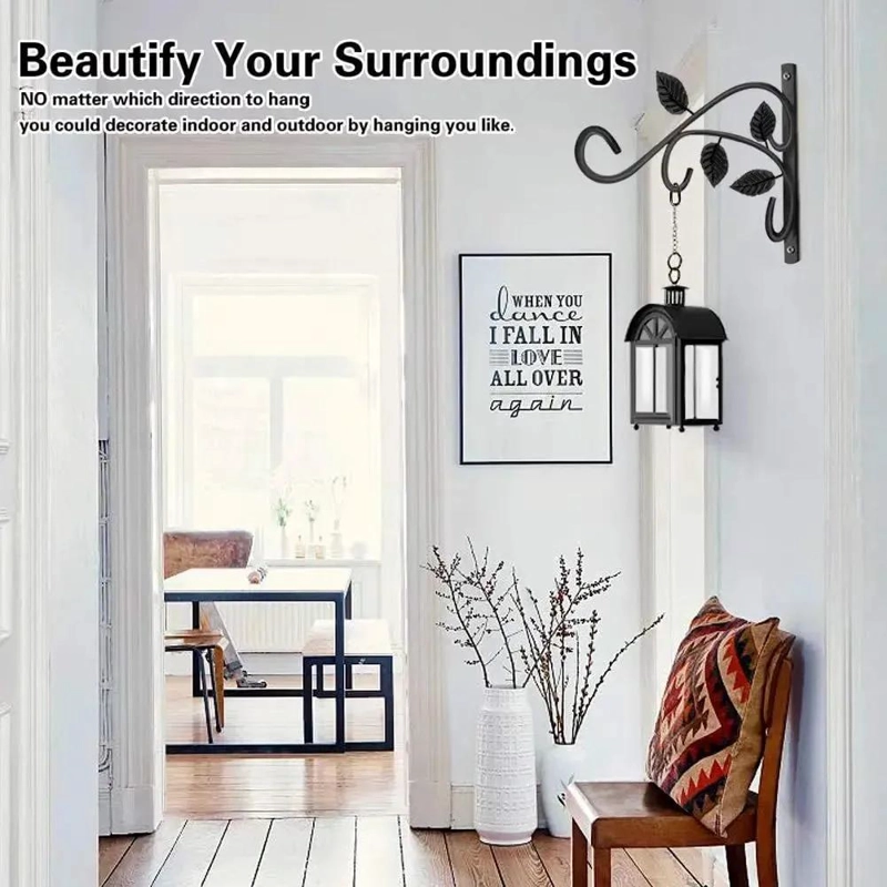 SOPORTE DECORATIVO PARA PLANTAS COLGANTES CON 2 GANCHOS DE PARED - 7