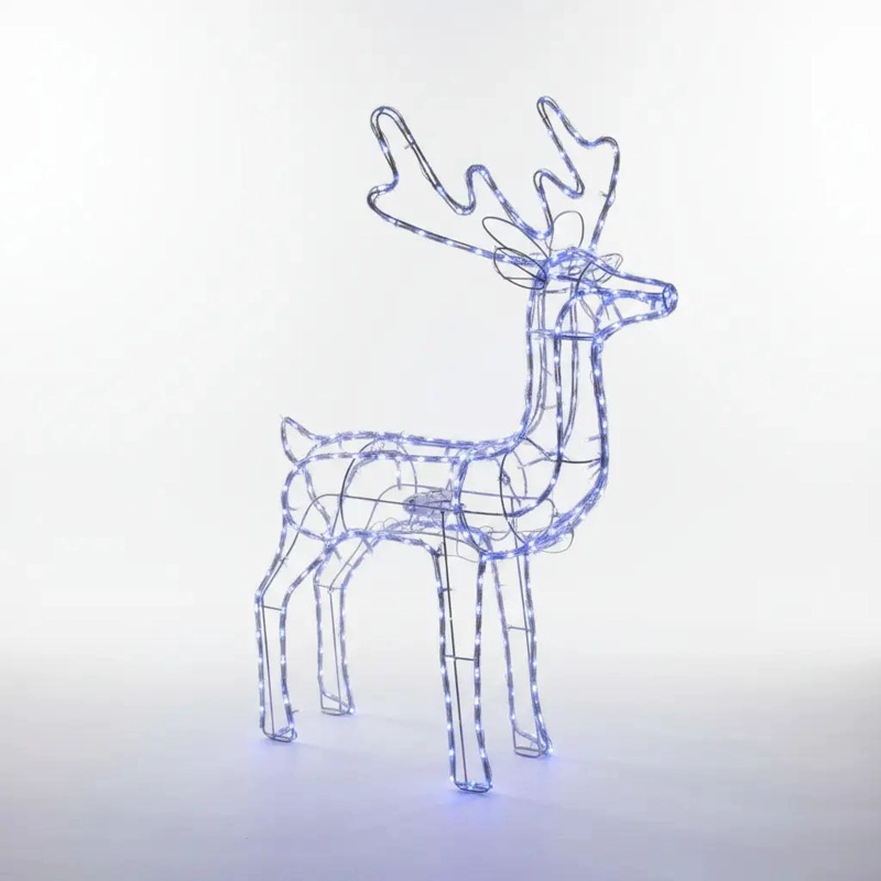 RENO NAVIDEÑO DECORATIVO CON LUZ LED SOLAR PARA INTERIORES Y EXTERIORES - 3