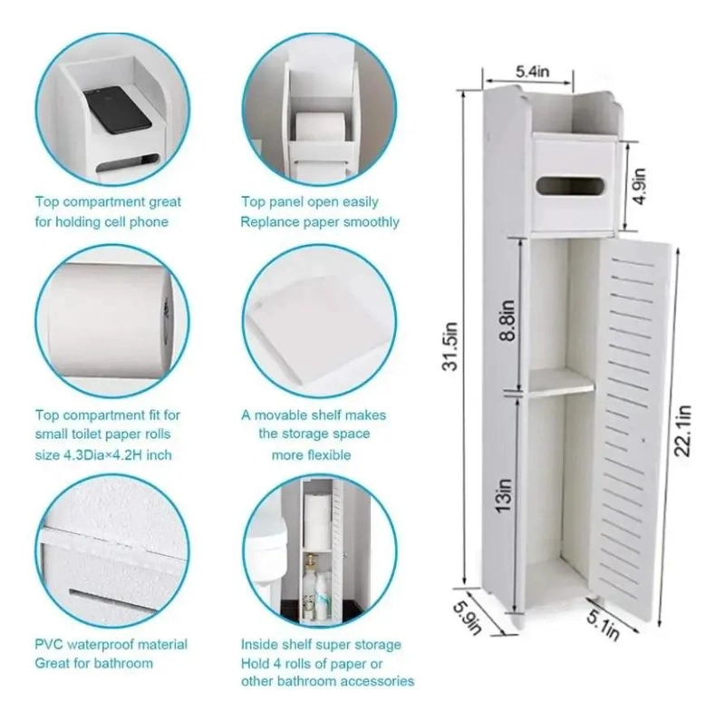 ORGANIZADOR DE BAÑO Y COCINA ESTANTE ESQUINERO BLANCO - 5