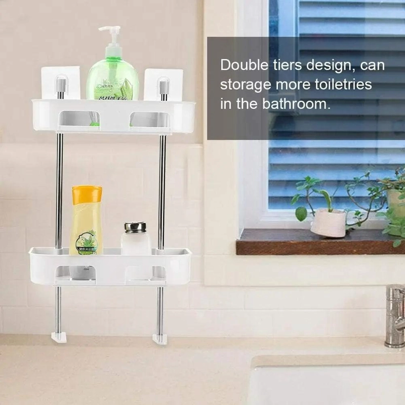 ORGANIZADOR DE COSME TICOS DE DOBLE NIVEL PARA BAÑO Y COCINA - 5