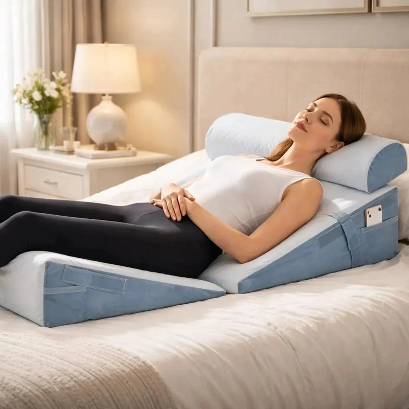 COJIN ERGONOMICO VISCOELASTICO ANTIRREFLUJO PARA ADULTOS CON SOPORTE AJUSTABLE - 8