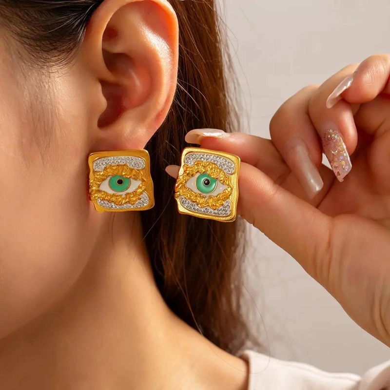 AROS BAÑADOS EN ORO 18K CON DISEÑO EXCLUSIVO - 2