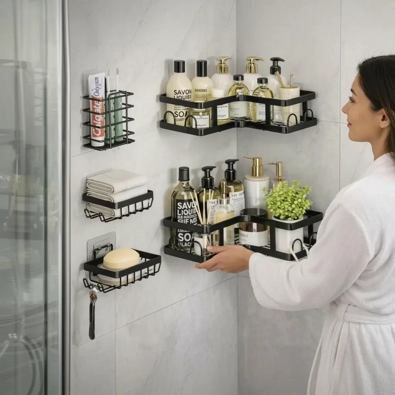 SET DE 5 PIEZAS PARA BAÑO ESQUINERO DE ALTA CALIDAD - 1