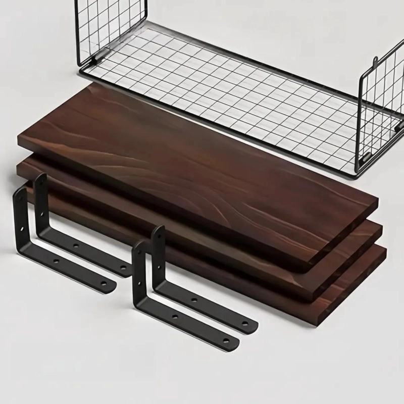 ORGANIZADOR DE REPISA PARA BAÑO CON PANELES DE MADERA OSCURA - 7