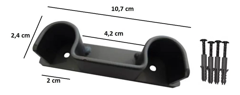 PACK DE 2 SOPORTES DOBLE LATERAL PARA CORTINAS DE 19 MM - 3