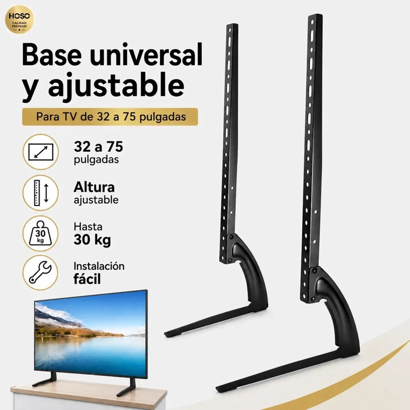 SOPORTE UNIVERSAL DE MESA PARA TELEVISORES DE 37 A 75 PULGADAS - 4