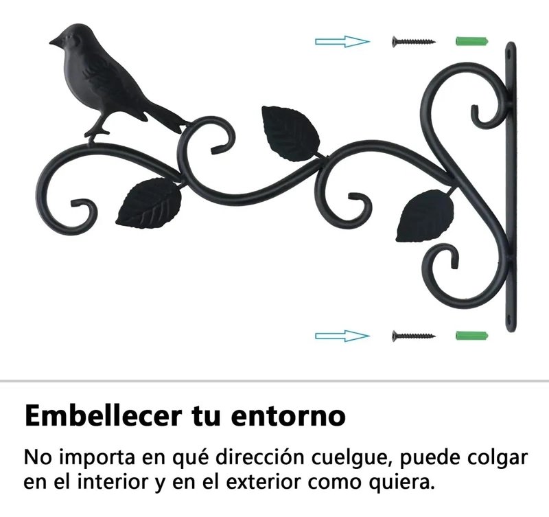 GANCHOS DECORATIVOS DE PARED PARA COLGAR PLANTAS Y ACCESORIOS - 3