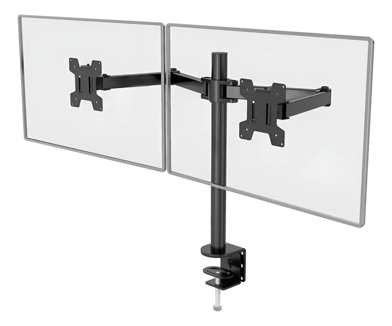 SOPORTE DE MONITOR DOBLE PARA ESCRITORIO ARTICULADO DE 17 A 32 PULGADAS - 1