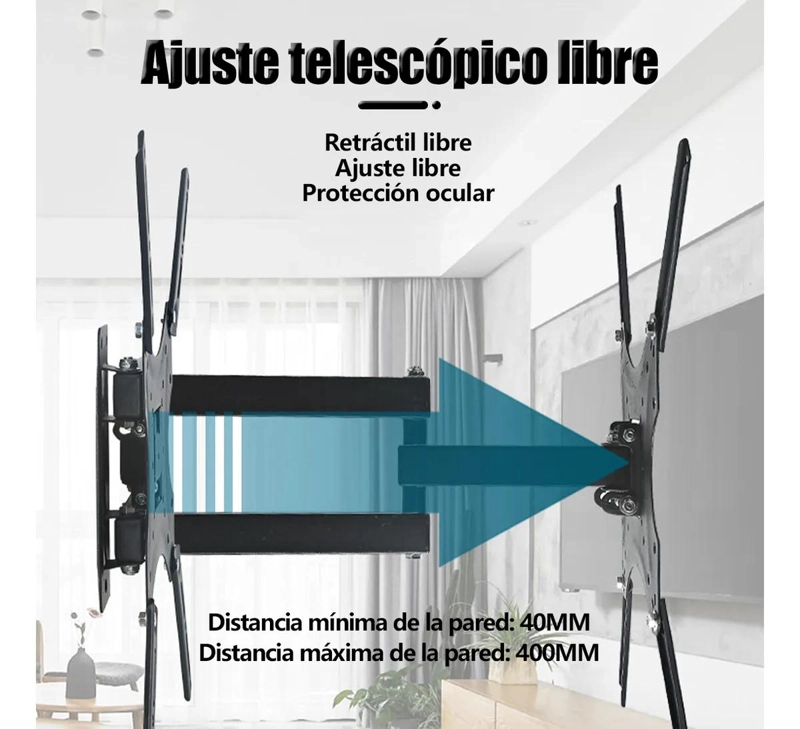 SOPORTE DE PARED ARTICULADO PARA TELEVISORES DE 14 A 55 PULGADAS - 10