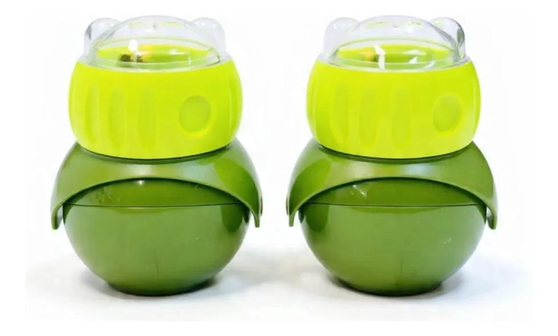 DISPENSADOR DE PREMIOS INTERACTIVO PARA MASCOTAS EN COLOR VERDE - 1