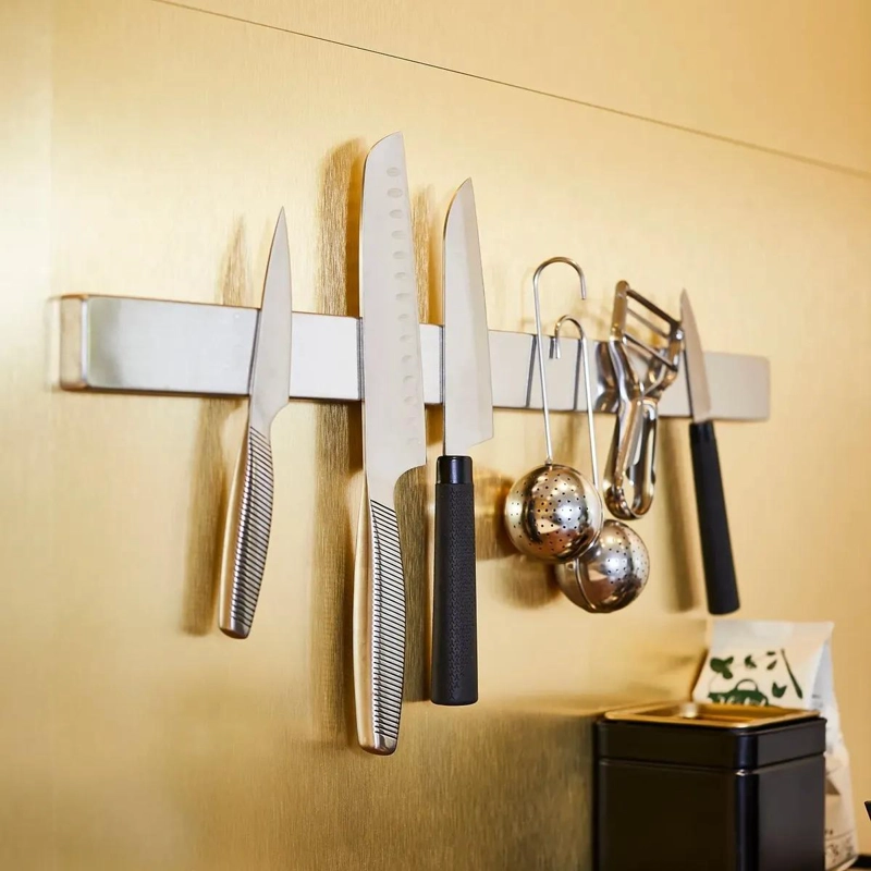 PORTACUCHILLOS MAGNE TICO DE ACERO INOXIDABLE 56 CM PARA COCINA - 7