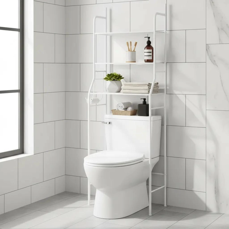ORGANIZADOR DE DUCHA CON ESTANTES Y GANCHOS PARA BAÑO - 1