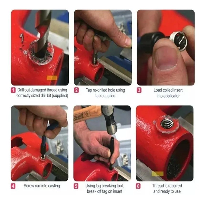 KIT DE REPARACION CON 131 INSERTOS PARA ROSCAS - 5