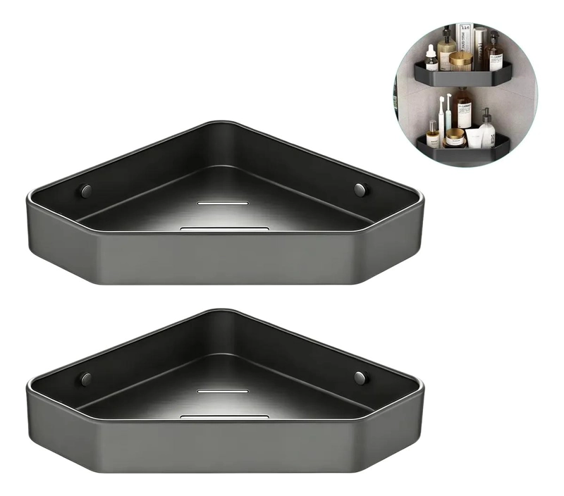 ORGANIZADOR DE DUCHA ESQUINERO DE ALUMINIO PARA BAÑO - 1