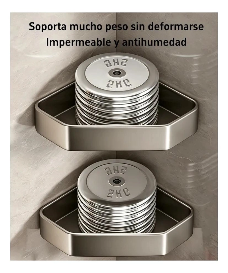 ORGANIZADOR DE DUCHA ESQUINERO DE ALUMINIO PARA BAÑO - 2