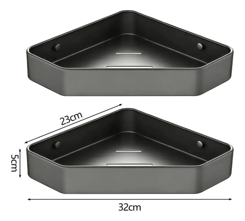 ORGANIZADOR DE DUCHA ESQUINERO DE ALUMINIO PARA BAÑO - 5
