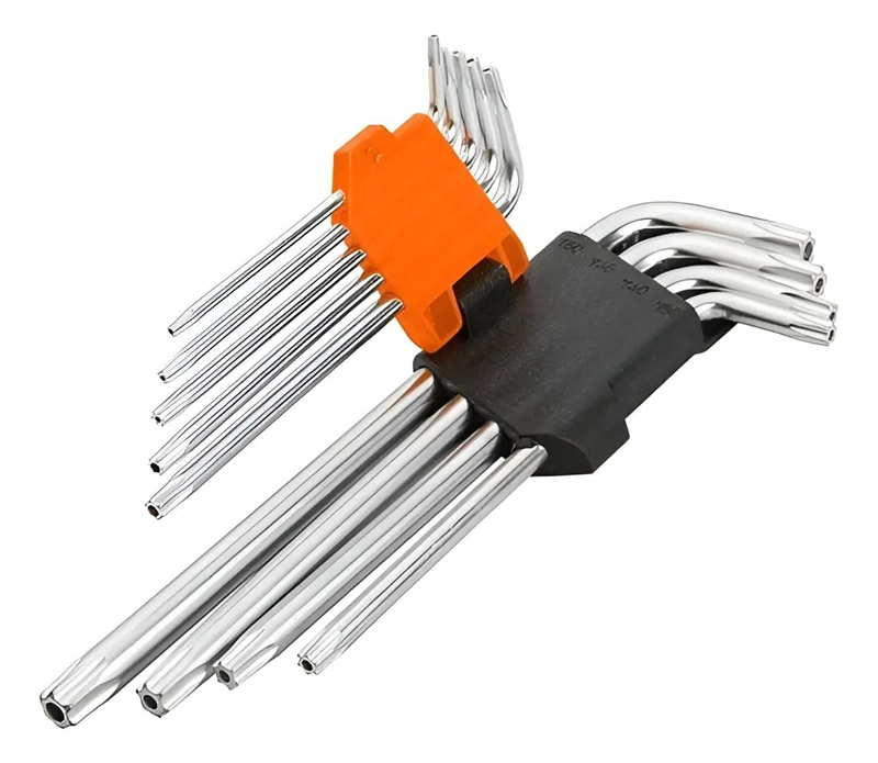 JUEGO DE LLAVES TORX LARGAS CON ORIFICIO SET 9 PIEZAS - 1