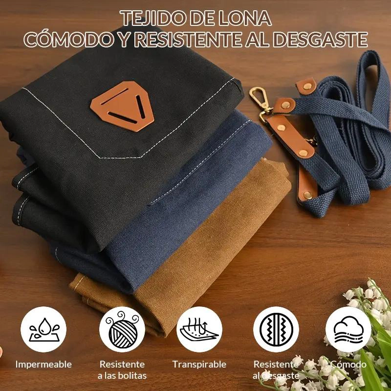 DELANTAL DE COCINA AJUSTABLE UNISEX CON BOLSILLOS Y DISEÑO PRACTICO - 2