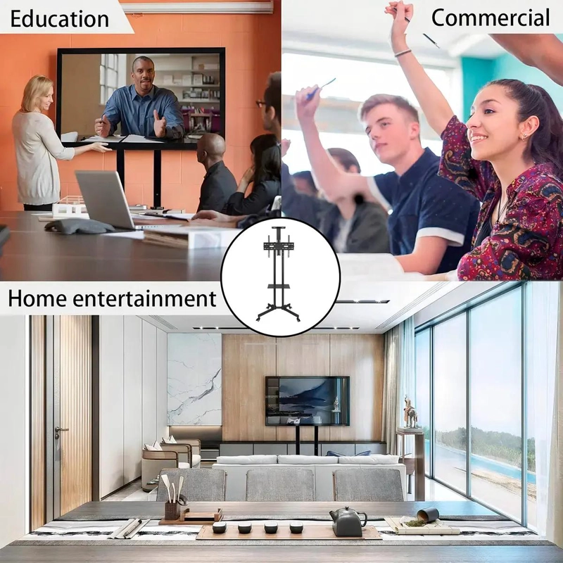 SOPORTE PEDESTAL MOVIL PARA TELEVISORES DE 32 A 75 PULGADAS - 10
