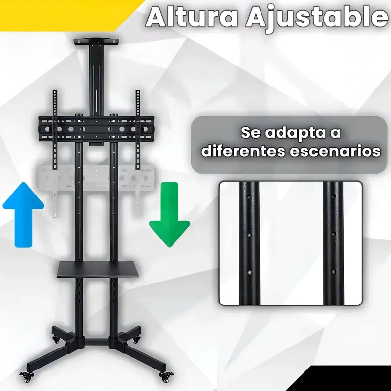SOPORTE PEDESTAL MOVIL PARA TELEVISORES DE 32 A 75 PULGADAS - 8