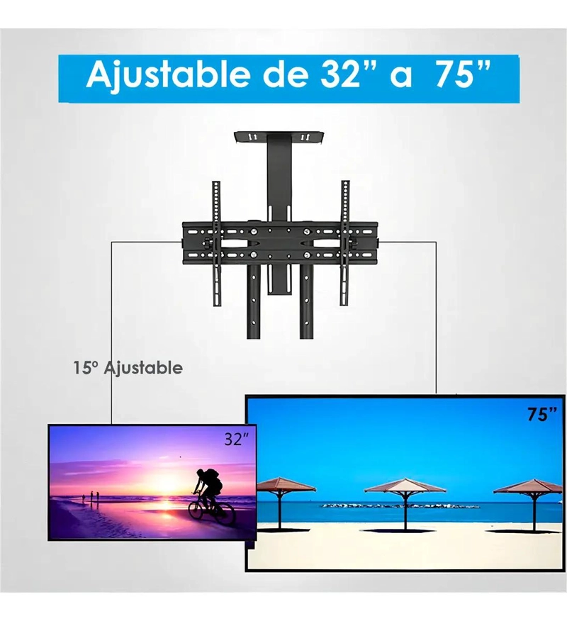 SOPORTE PEDESTAL MOVIL PARA TELEVISORES DE 32 A 75 PULGADAS - 9