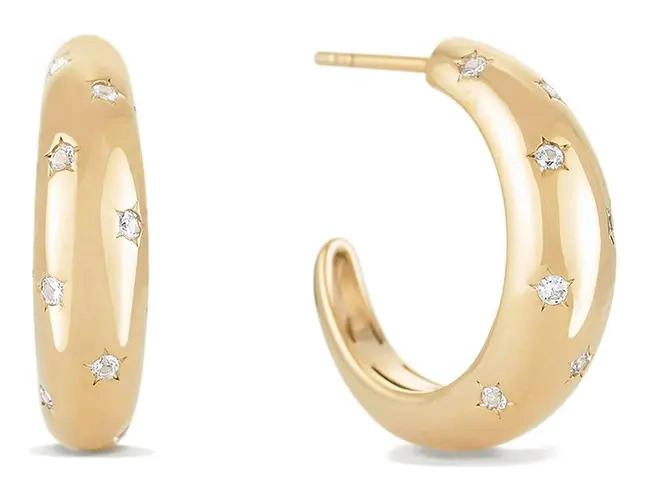 AROS ARGOLLAS DORADAS DE PLATA 925 PARA MUJER - 4
