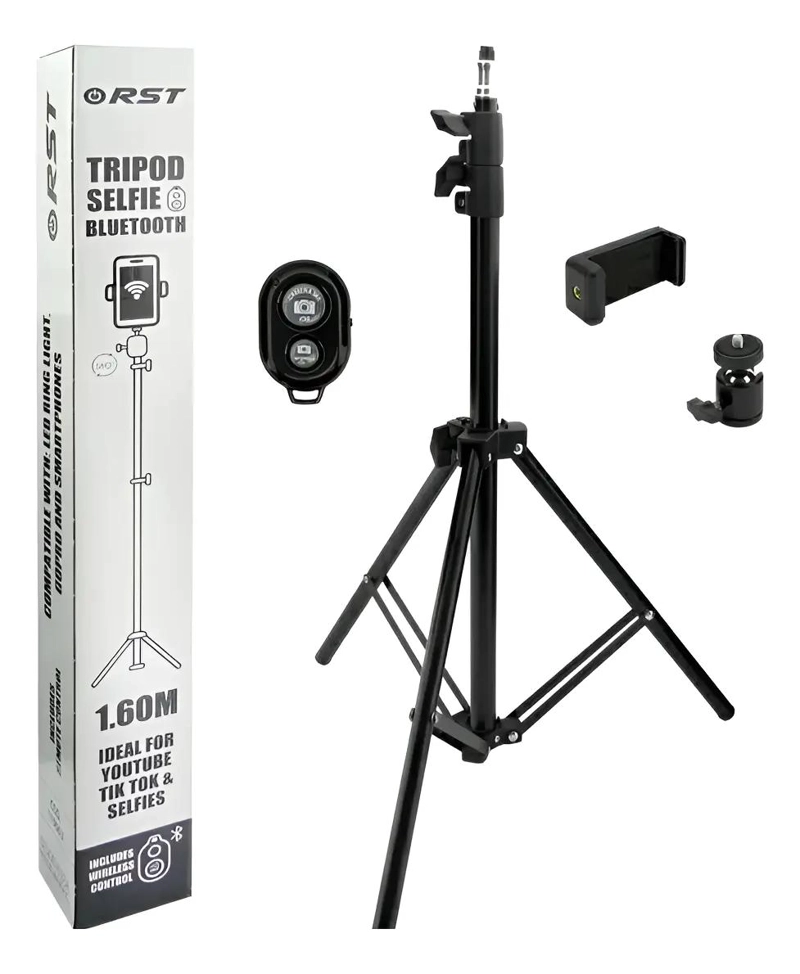 TRIPODE DE 160 CM CON CONTROL BLUETOOTH PARA SMARTPHONES - 1