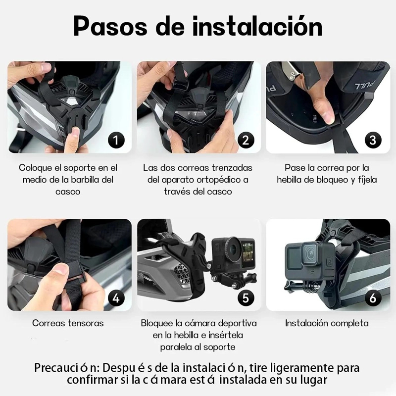 SOPORTE DE BARBILLA PARA CAMARAS DE ACCION Y CELULARES - 4