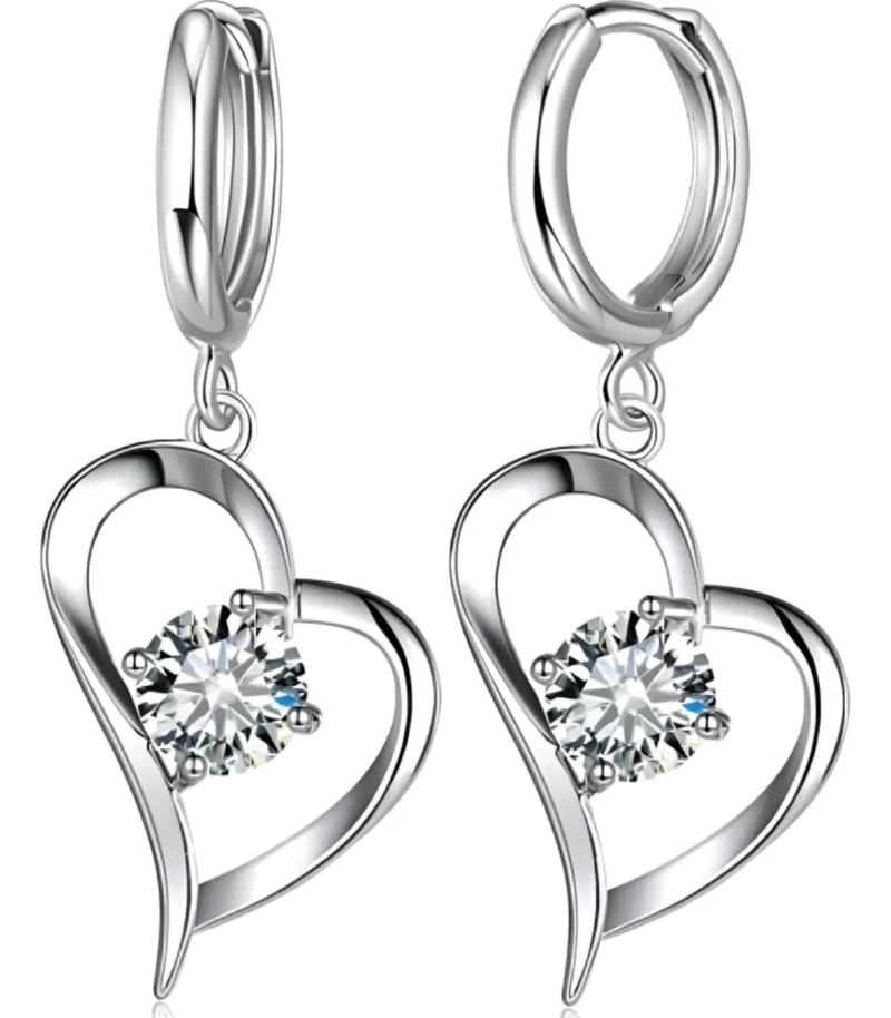 AROS ELEGANTES DE PLATA 925 CON ZIRCONIA PARA MUJER - 1