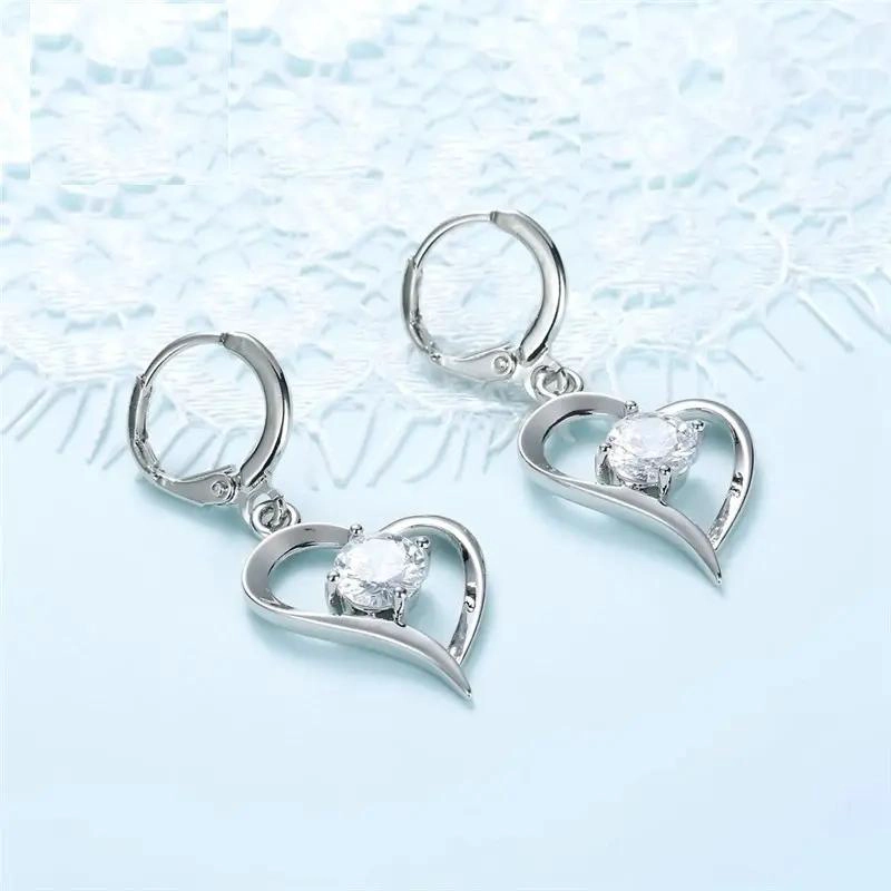 AROS ELEGANTES DE PLATA 925 CON ZIRCONIA PARA MUJER - 2