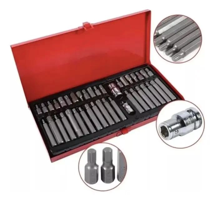 KIT DE PUNTAS CORTAS Y LARGAS TORX ALLEN 40 PIEZAS - 1
