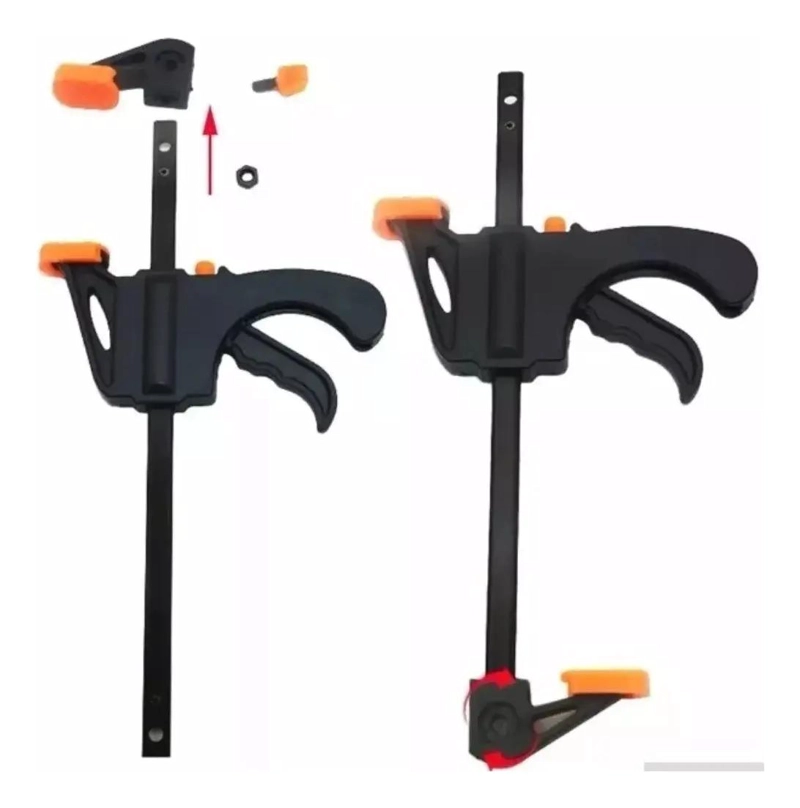 PACK DE 2 PRENSAS RAPIDAS DE CARPINTERO 12 PULGADAS - 5