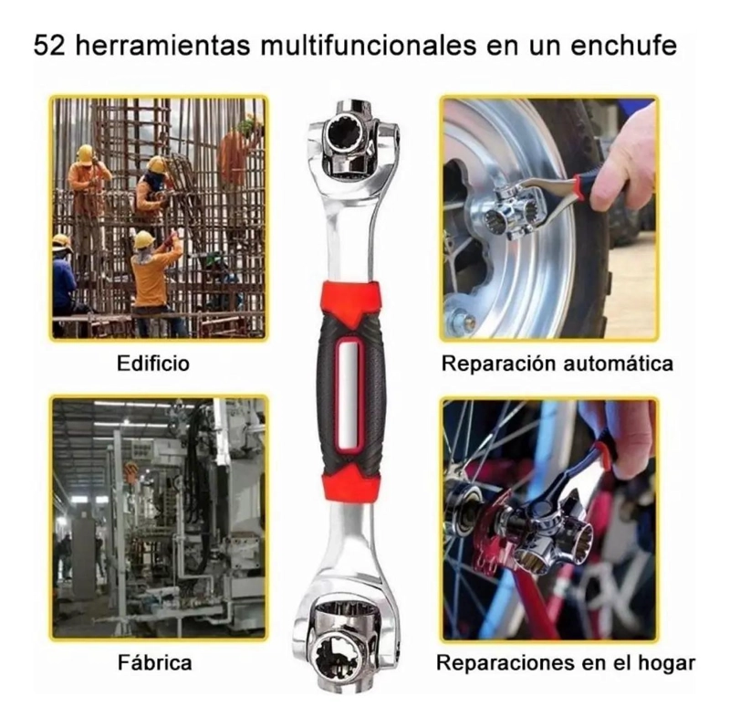 LLAVE MULTIFUNCIONAL PORTATIL 48 HERRAMIENTAS EN 1 CON ROTACION 360° - 4