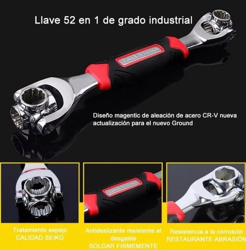 LLAVE MULTIFUNCIONAL PORTATIL 48 HERRAMIENTAS EN 1 CON ROTACION 360° - 5