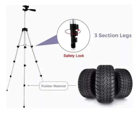 TRIPODE TELESCOPICO AJUSTABLE PARA CAMARAS Y CELULARES - 8
