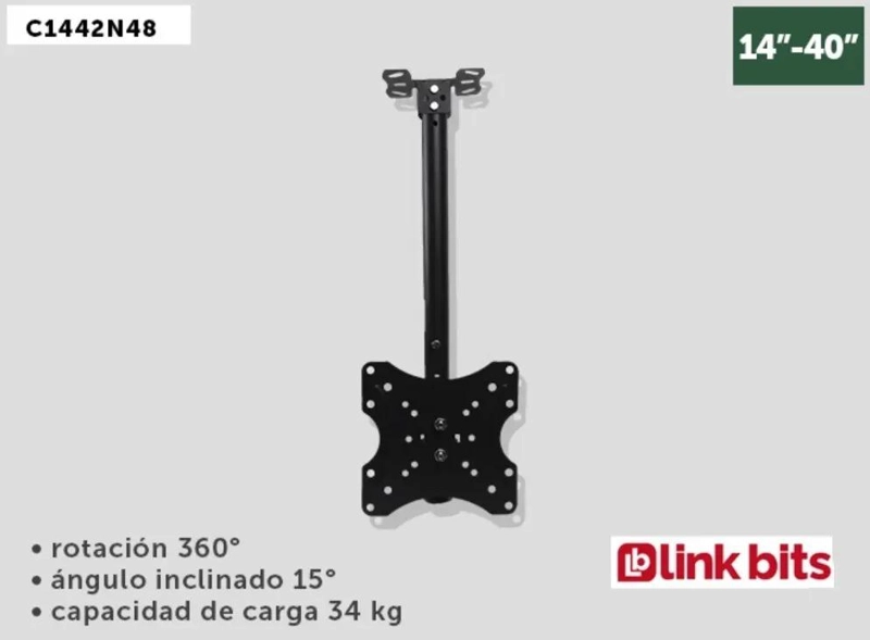 SOPORTE DE TECHO PARA TV DE 14 A 42 PULGADAS GIRATORIO - 6