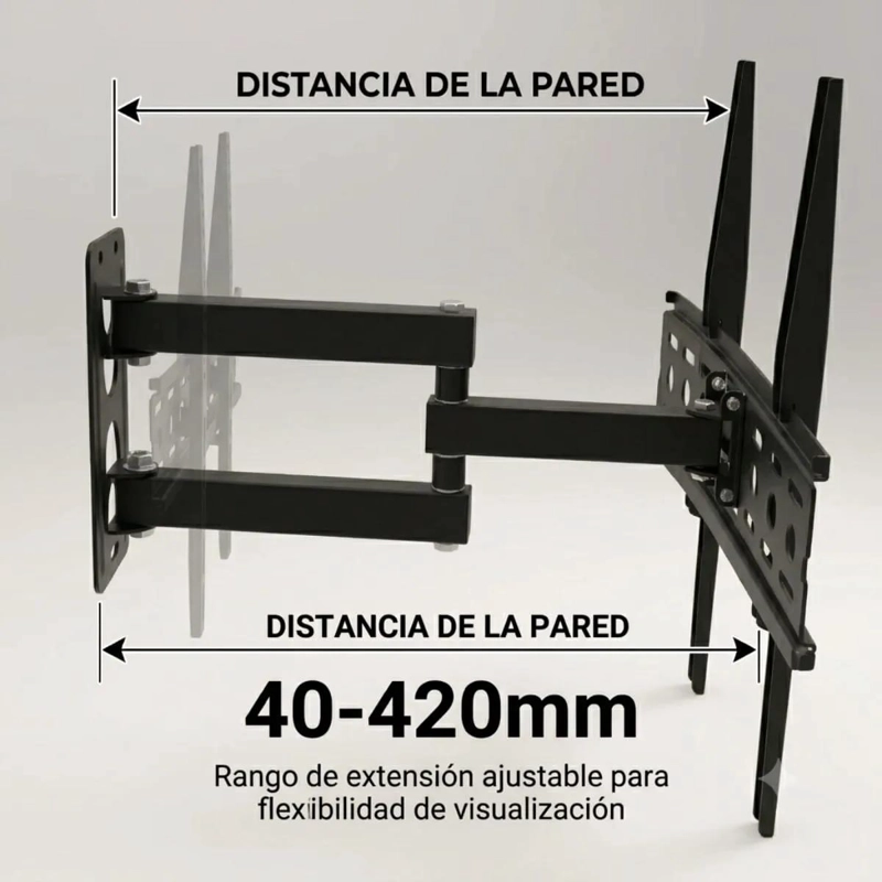 SOPORTE DE PARED PARA TV INCLINABLE DE 26 A 65 PULGADAS - 8