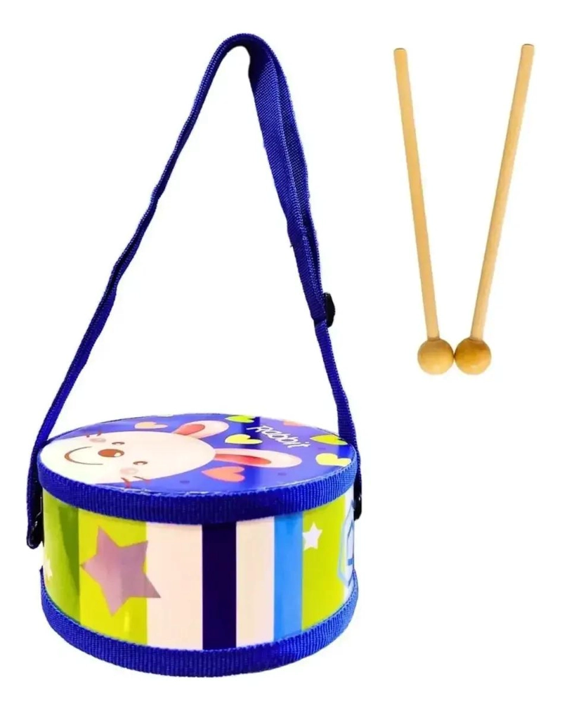 TAMBOR MUSICAL DE MADERA PARA NIÑOS, JUGUETE EDUCATIVO - 6