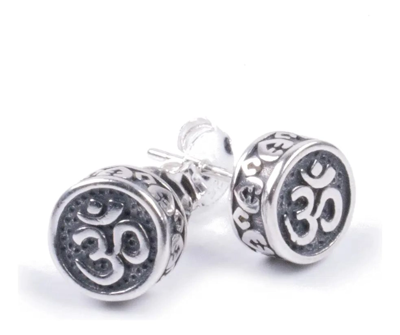 AROS DE PLATA 925 CON SIMBOLO ESPIRITUAL OM - 3