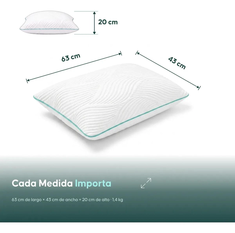 ALMOHADA CERVICAL AJUSTABLE DE BAMBU Y MEMORY FOAM - 1
