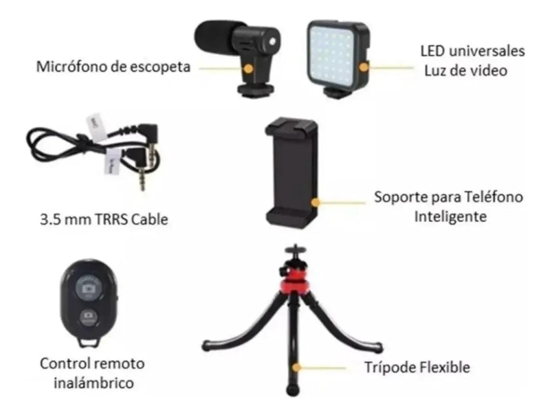 TRIPODE FLEXIBLE 360° PARA VIDEO MAKING PORTATIL Y AJUSTABLE - 5