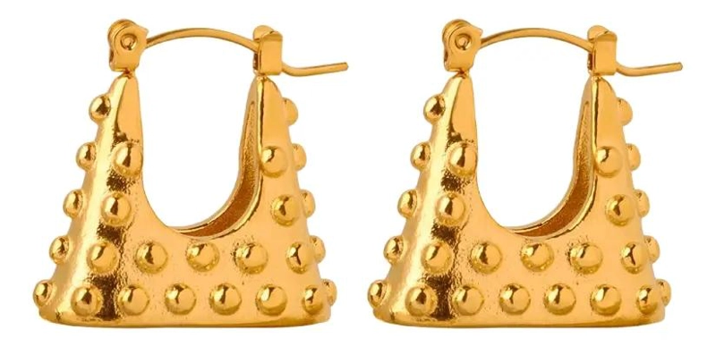 AROS BAÑADOS EN ORO 18K CON DISEÑO EXCLUSIVO - 1