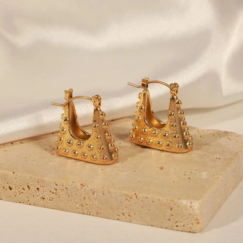 AROS BAÑADOS EN ORO 18K CON DISEÑO EXCLUSIVO - 3