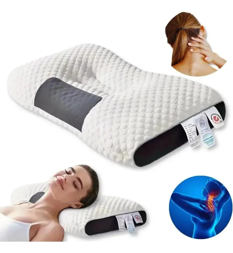 ALMOHADA ERGONOMICA 3D PARA SOPORTE CERVICAL Y DESCANSO SALUDABLE - 1