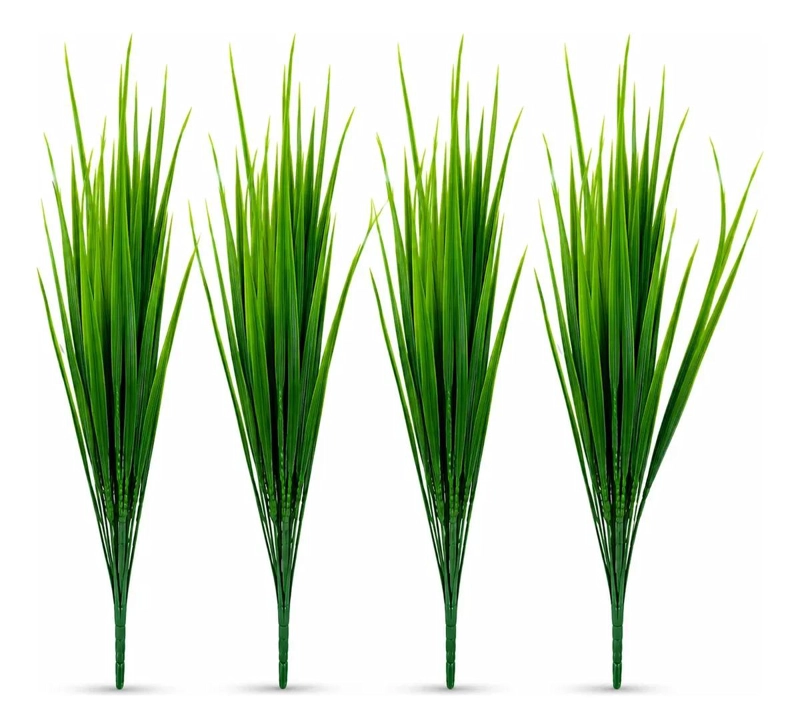 PACK DE 4 HIERBAS ARTIFICIALES PARA DECORACION DE ESPACIOS - 1