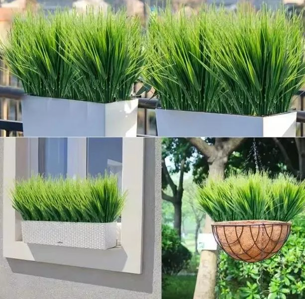 PACK DE 4 HIERBAS ARTIFICIALES PARA DECORACION DE ESPACIOS - 5