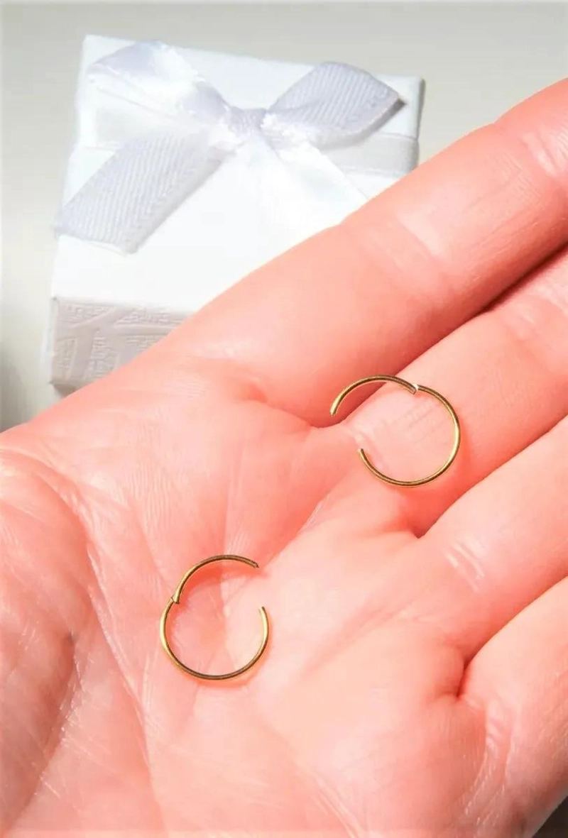 ARGOLLAS CLICKER DORADAS 10MM ACERO QUIRURGICO 18G - 6