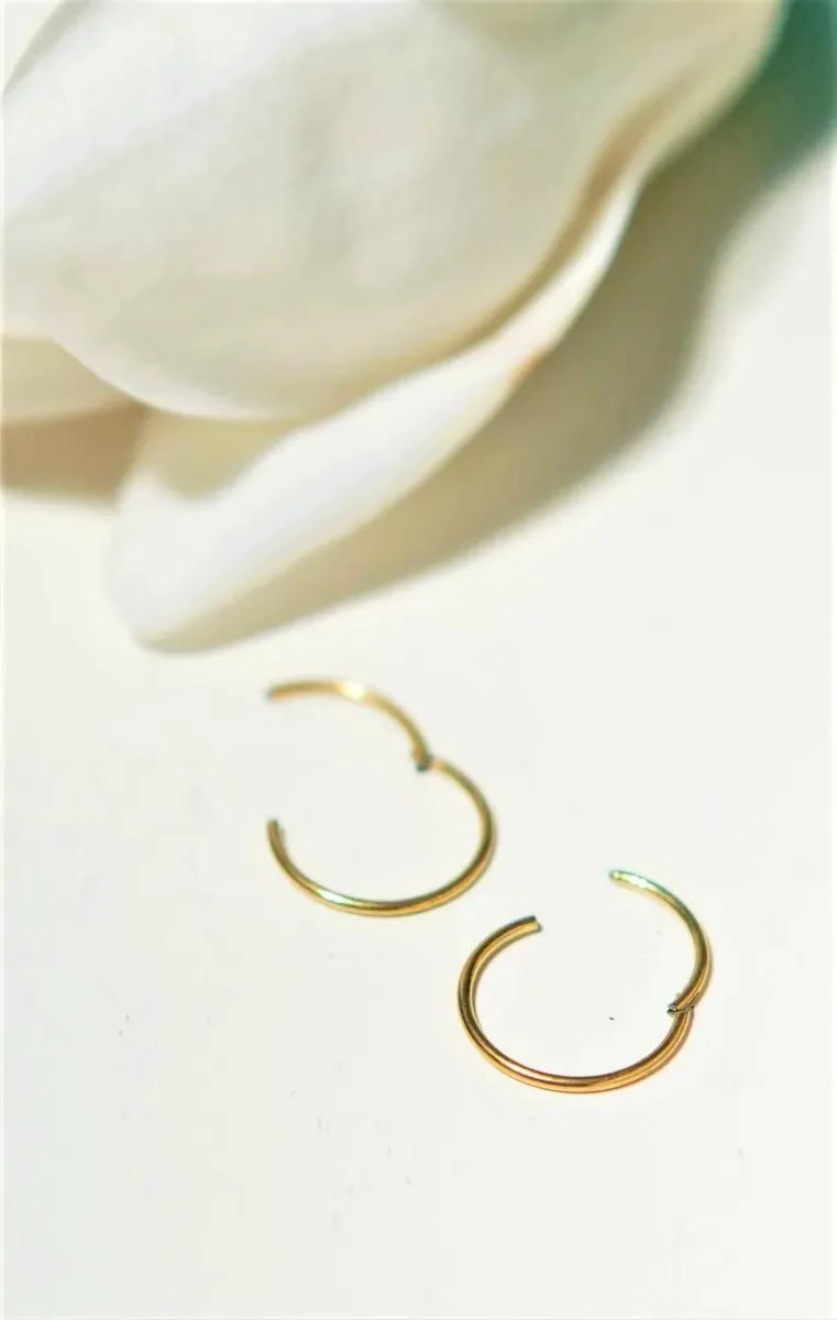 ARGOLLAS CLICKER DORADAS 10MM ACERO QUIRURGICO 18G - 7