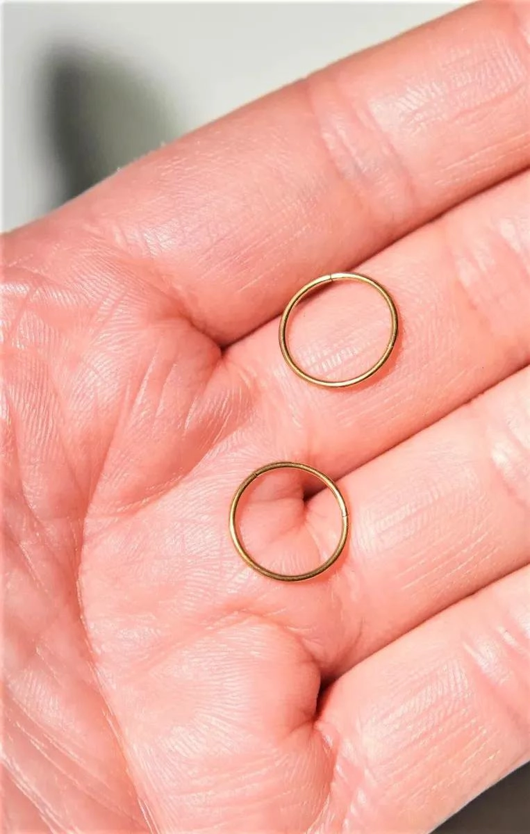 ARGOLLAS CLICKER DORADAS 10MM ACERO QUIRURGICO 18G - 8