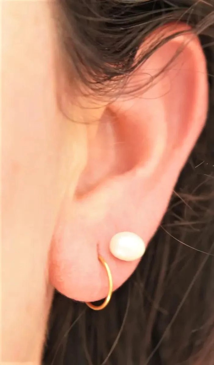 ARGOLLAS CLICKER DORADAS 10MM ACERO QUIRURGICO 18G - 9